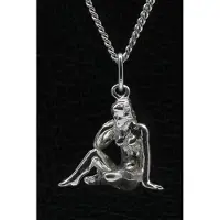 MOOYE ® - Collectie Zilveren Sterrenbeeld Maagd ketting hanger - groot