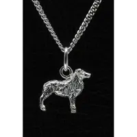 MOOYE ® - Collectie Zilveren Australische shepherd ketting hanger - klein