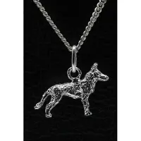 MOOYE ® - Collectie Zilveren Hollandse herder korthaar ketting hanger - klein
