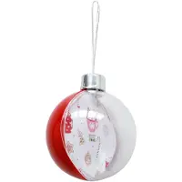 Deknudt Frames kerstbal S66FJ4 - rood/transparant -foto: 8x8,50 cm