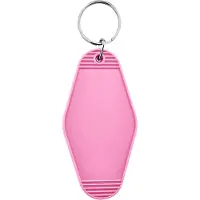 Combicraft Blanco Hunter hotel sleutelhanger 45x88mm roze - 5 stuks