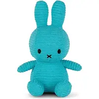 Bon Ton Toys - Nijntje - Miffy - Knuffel - Sitting - Corduroy - Teal - 23 cm