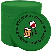 Combicraft Good for one drink consumptiemunt Ø29mm donker groen enkelzijdig bedrukt - 100 stuks