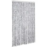 vidaXL Insectenwerend gordijn, wit en grijs, 118x220 cm, chenille