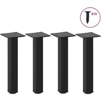 vidaXL Salontafelpoten 4 st 30-32 cm staal zwart