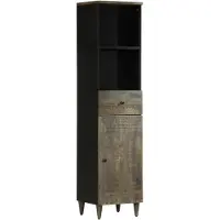 vidaXL Badkamerkast 38x33x160 cm massief mangohout