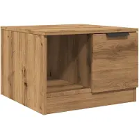 vidaXL Salontafel 50x50x36 cm bewerkt hout artisanaal eikenkleur