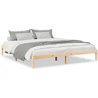 vidaXL Extra lang massief houten bed zonder matras, 200x220, van grenenhout