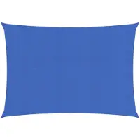vidaXL Zonnezeil 160 g/m² rechthoekig 6x8 m HDPE zwart