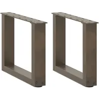 vidaXL Salontafelpoten 2 st U-vormig 40x(30-31) cm staal naturel
