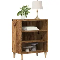 vidaXL Dressoir, uitstraling oud hout, 57x35x75 cm, houtvezel
