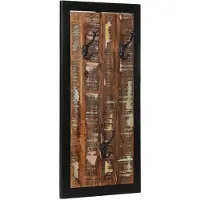 vidaXL Kapstok 40x2x80 cm massief gerecycled hout meerkleurig