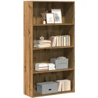vidaXL Boekenkast 80x30x152 cm bewerkt hout artisanaal eikenkleurig