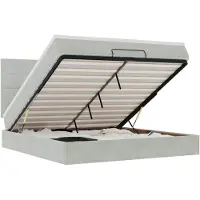 vidaXL Ottoman bed met matrassen 180x200cm fluweel lichtgrijs