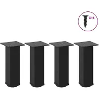 vidaXL Salontafelpoten 4 st 30-32 cm staal zwart