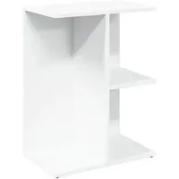 vidaXL Nachtkastje 46,5x29x61 cm bewerkt hout wit