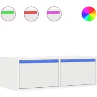 vidaXL Tv-meubel met LED-verlichting 75x35,5x25 cm wit