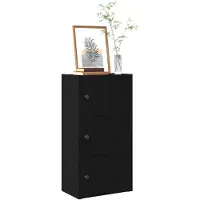 vidaXL Boekenkast 40x24x77 cm bewerkt hout zwart eikenkleurig