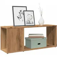 vidaXL Tv-meubel 80x24x32cm bewerkt hout artisanaal eikenkleur