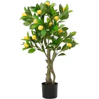 vidaXL Kunstcitroenboom 234 blaadjes 90 cm groen