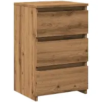 vidaXL Nachtkastje 40x35x62,5 cm bewerkt hout artisanaal eikenkleur