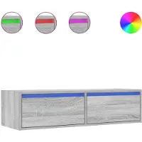 vidaXL Tv-meubel met LED-verlichting 100X35,5x25 cm grijs sonoma eiken