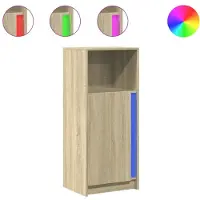 vidaXL Dressoir met LED 42,5x34x100 cm bewerkt hout sonoma eikenkleur