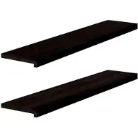 vidaXL Traptreden 2 st 120x30x2 cm massief eikenhout bruin-zwart