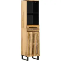 vidaXL Dressoir 38x34x160 cm massief ruw mangohout