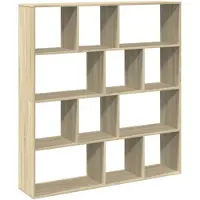 vidaXL Boekenkast 132x29x141,5 cm bewerkt hout sonoma eikenkleurig