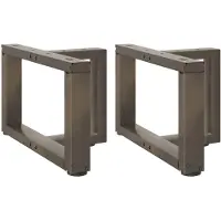 vidaXL Salontafelpoten 2 st T-vormig 40x25x(30-31) cm staal naturel