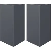 vidaXL Plantenbakken 2 st driehoek 50x43x75 cm staal antracietkleurig
