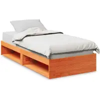 vidaXL Dagbed zonder matras, wassenbruin, 90x190 cm, massief grenenhout