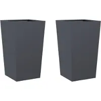 vidaXL Plantenbakken 2 st 45x45x75 cm staal antracietkleurig