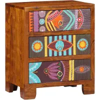 vidaXL Dressoir, meerkleurig, 50x35x60 cm, massief acaciahout