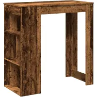 vidaXL Barkruk met plank, antieke look, 102x50x103,5 cm, houtvezel