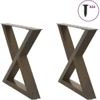 vidaXL Salontafelpoten 2 st 60x(42-43,3) cm staal naturel