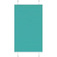 vidaXL Plissé rolgordijn 75x100 cm stofbreedte 74,4 cm petrol groen