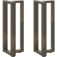 vidaXL Console tafelpoten 2 st T-vormig 38x25x(72-73)cm staal naturel