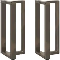 vidaXL Bartafelpoten 2 st T-vormig 50x35x(90-91) cm staal naturel