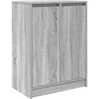 vidaXL Schoenenkast 57x34x76 cm bewerkt hout grijs sonoma eikenkleur