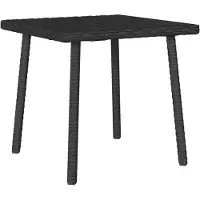 vidaXL Tuin salontafel rechthoekig 40x40x37 cm poly rattan zwart