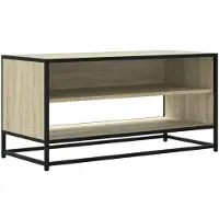 vidaXL Tv-meubel 91x40x46 cm bewerkt hout metaal sonoma eikenkleurig