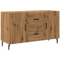 vidaXL Dressoir 100x36x60 cm bewerkt hout artisanaal eikenkleurig