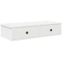vidaXL Wandschap met lades 80x34x17 cm bewerkt hout wit
