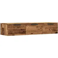 vidaXL Wandkast 102x30x20 cm bewerkt hout oud houtkleurig