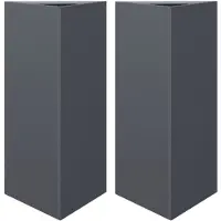 vidaXL Plantenbakken 2 st driehoek 40x34,5x75 cm staal antracietkleur