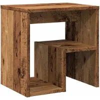 vidaXL Nachtkastje 40x30x40 cm bewerkt hout oud houtkleurig
