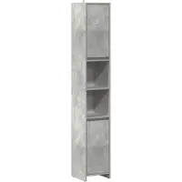 vidaXL Badkamerkast 30x30x183,5 cm spaanplaat betongrijs