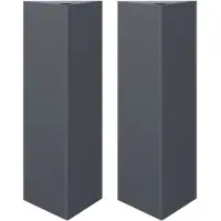 vidaXL Plantenbakken 2 st driehoek 30x26x75 cm staal antracietkleurig